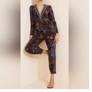 Farm Rio Embroidered Garden Jumpsuit size M